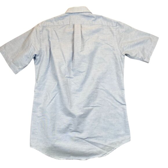 Stafford Mens Dress Shirt 15 Neck Short Sleeve Button Down Classic Workwear Blue - Picture 2 of 9